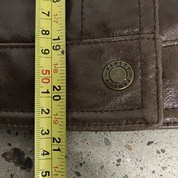 Finity Womens Brown Leather Short Bomber Jacket Size M - Picture 6 of 9